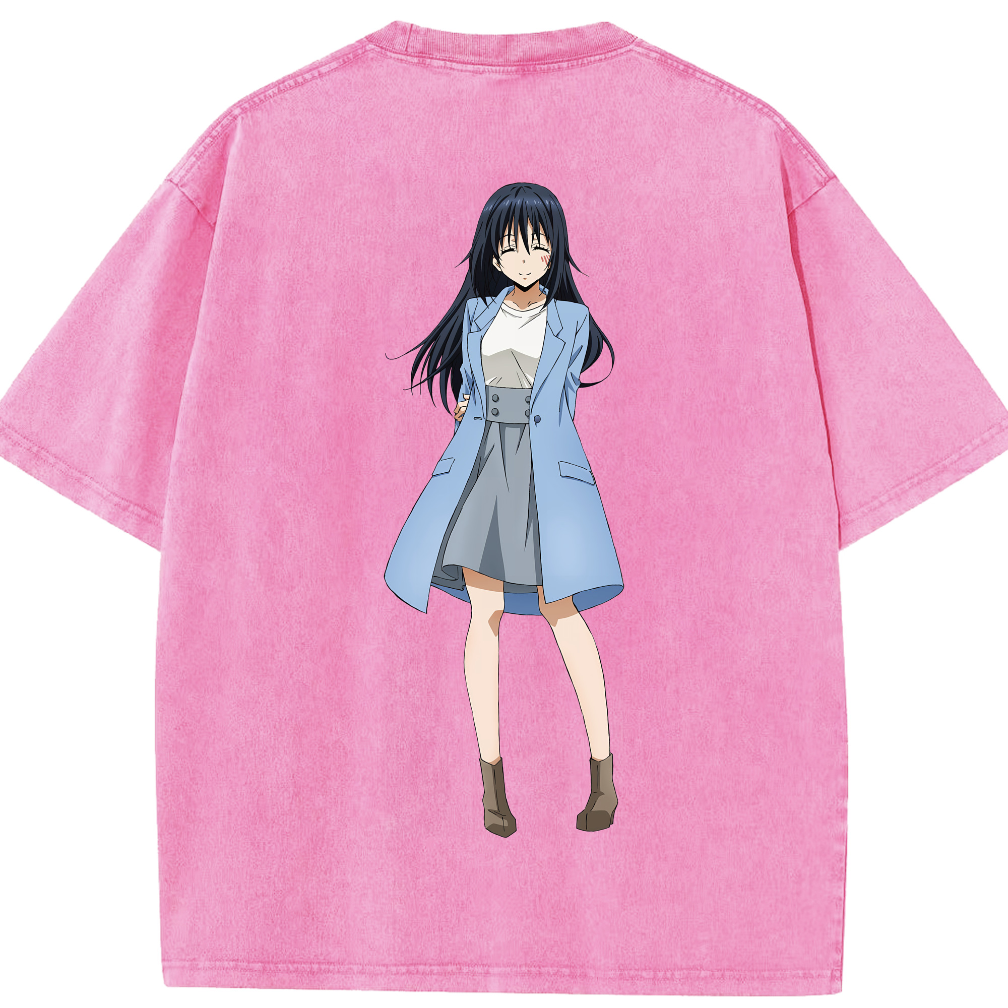 （画像用） 転スラ Regarding Reincarnated to Slime 綿100% ヴィンテージ風 半袖Tシャツ（背面プリント）